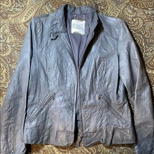 BB Dakota Gray Leather Jacket